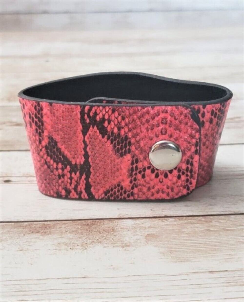Pink Animal Print - Wide/Chunky Cuff Bracelet